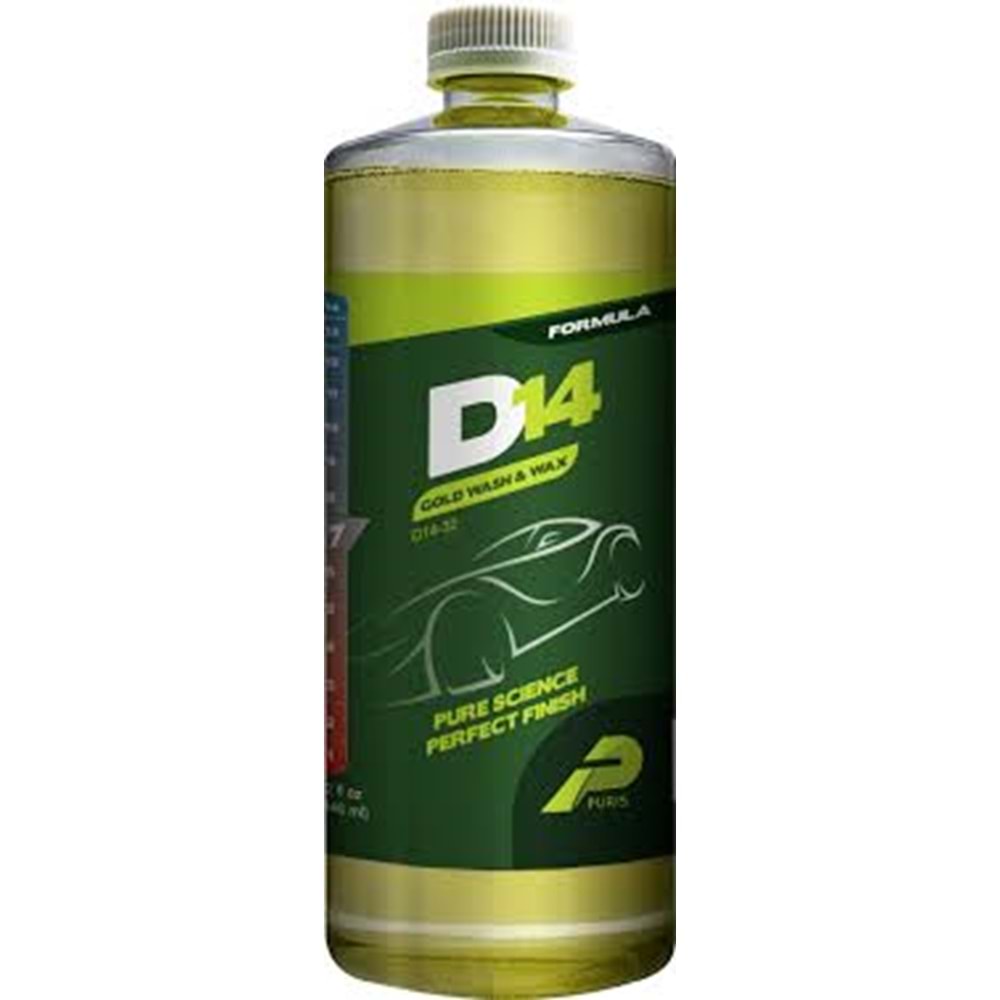 D14 GOLD WASH & WAX- PREMİUM CİLALI ŞAMPUAN 1:300-0,50 LT